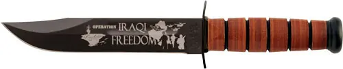 FREEDOM 7" Leather Sheath USMC KA-BAR Knife - Operation Iraqi Freedom Edition