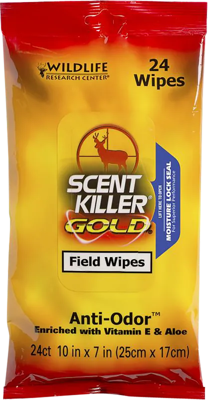 Wildlife Research Scent Killer Gold Odor Eliminator Wipes - 24 Pack