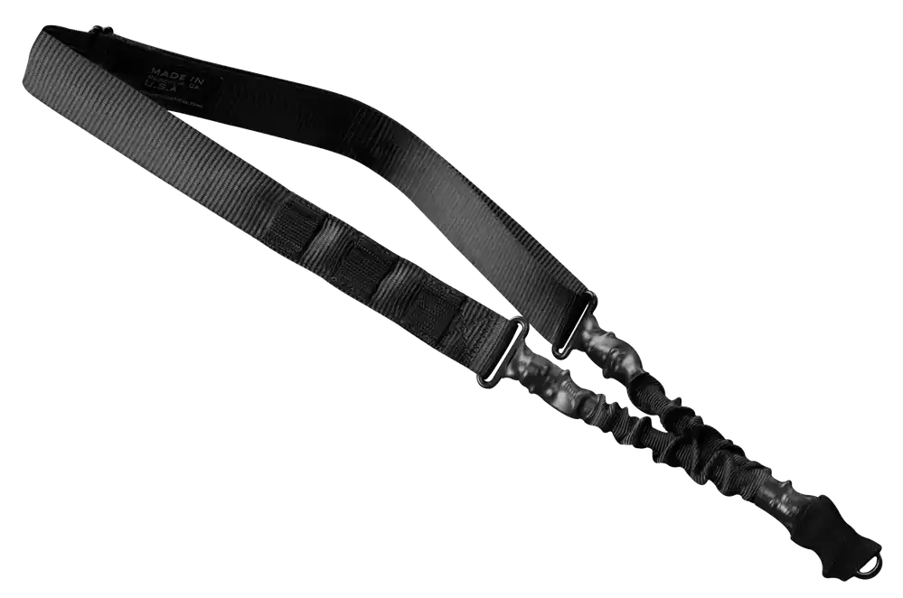 Phase 5 Weapon Systems Adjustable Bungee Sling with Elastic Shock-Cord, Black Nylon 24.50-33.50"