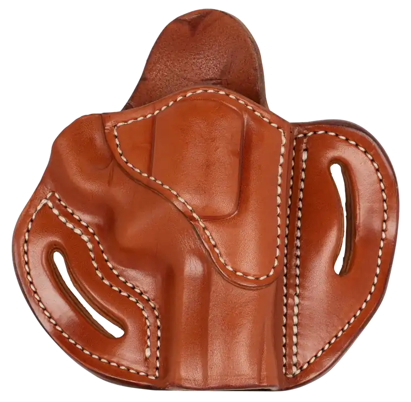 Classic Brown Leather Belt Slide Holster for S&W K Frame - Right Handed