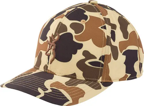 Vintage Tan Buckmark Browning Cap - Cupped Up 110 SNP