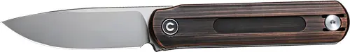 Hand Rubbed Copper/Silver Civivi Knife Foldis 2.67" Black
