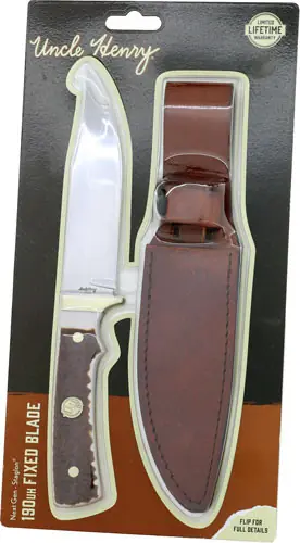Uncle Henry Next Gen Staglon 5.25" Blade Knife with Leather Sheath