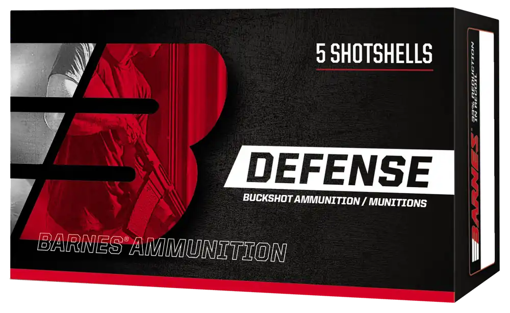 Barnes Bullets 12 Gauge Defense Ammo - 21 Pellets, 4 Buck Shot, 5/Box, 20/Case