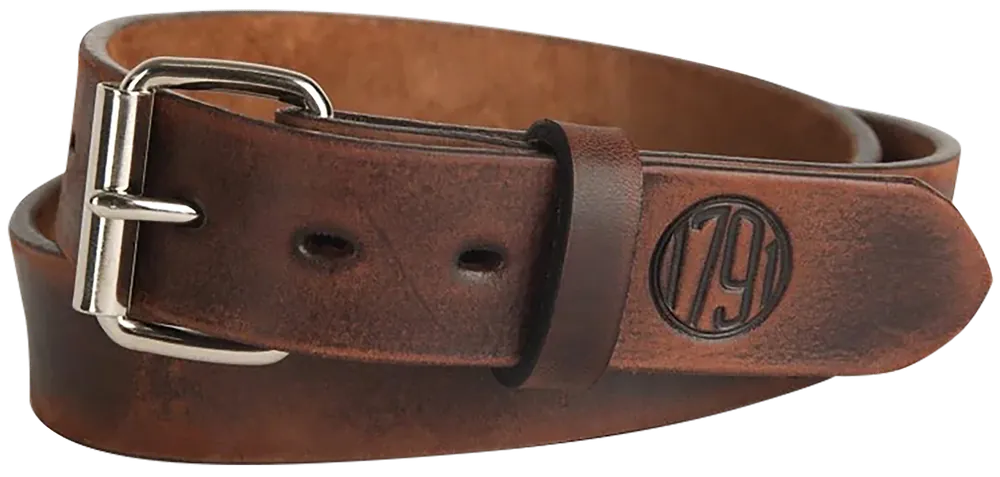 Vintage Leather Gun Belt with Buckle Closure - 1.50" Wide, Size 42/46