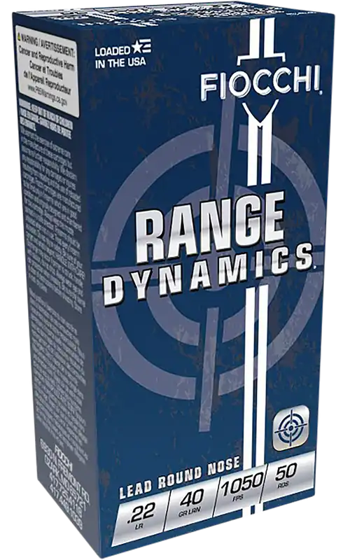 Fiocchi Field Dynamics 22LR 40gr LRN High Velocity Ammo - 50 Rounds/Box, 100 Boxes/Case