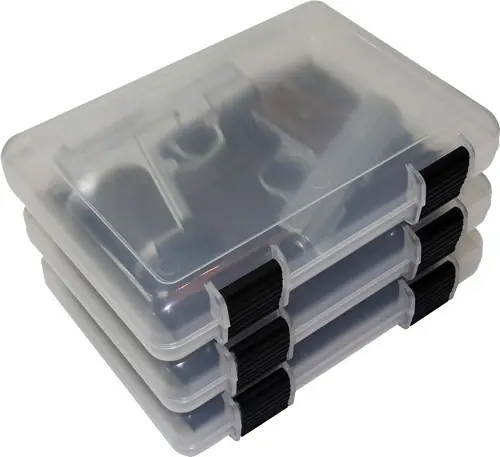 9" Clear Smoke Handgun Storage Case - 3-Pack