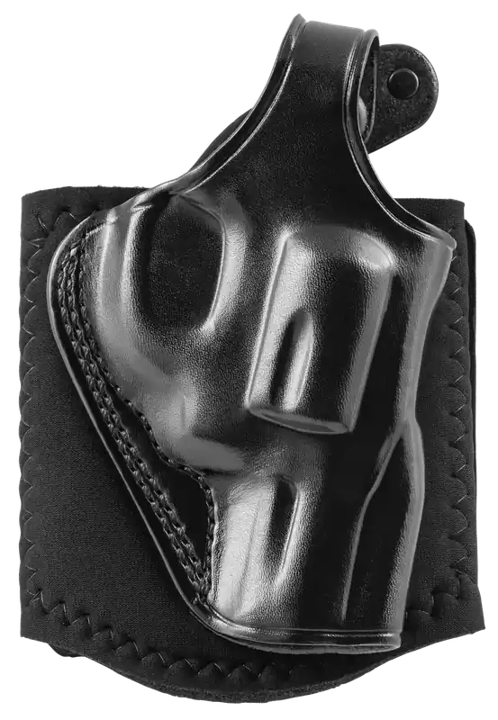 Galco AG298B Ankle Holster for Glock 29/30/30S - Right Hand, Black Leather, Fits Ankles up to 13"