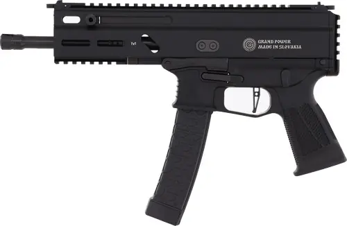 Grand Power Stribog SP9A1 9mm with 8" Barrel, 30-Round Magazine, and Brace - Black