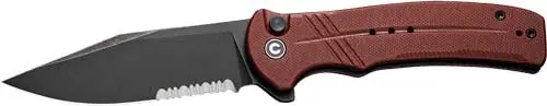 CIVIVI Cogent 3.47" Knife - Burgundy G10/Black Stonewash Finish