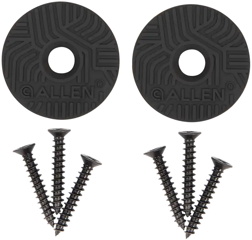 Allen 5649 Disc Gun & Tool Magnet Set - Black Metal, Screw-On, 2-Pack