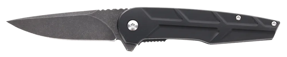 Schrade Reckon Folding Knife with D2 Steel Blade and Black Aluminum Handle