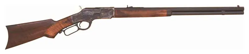 Cimarron 1873 Deluxe 44/40 Win 24" Octagon Blued Walnut PG