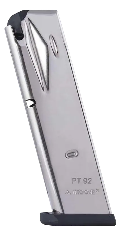 Mec-Gar 15-Round 9mm Magazine for Taurus PT92/99 - Nickel Finish