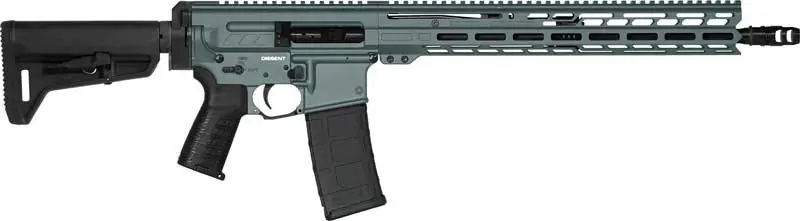 CMMG Dissent MK4 5.56mm Rifle with 16" Barrel and 30-Round SL-K Adjustable Stock in Green