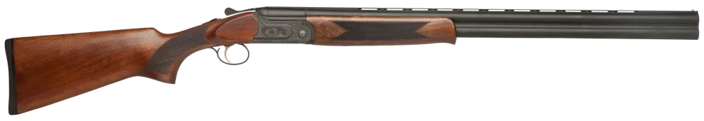 Dickinson LLC GW12B26P 12 Gauge Shotgun with Engraved Steel Receiver and Wood Stock