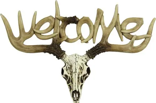 Euro Deer Welcome Sign - 13" x 13"