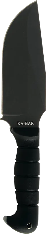 Ka-Bar 1278 Warthog 6.75" Fixed Blade with Black SK-5 High Carbon Steel and TPR Handle