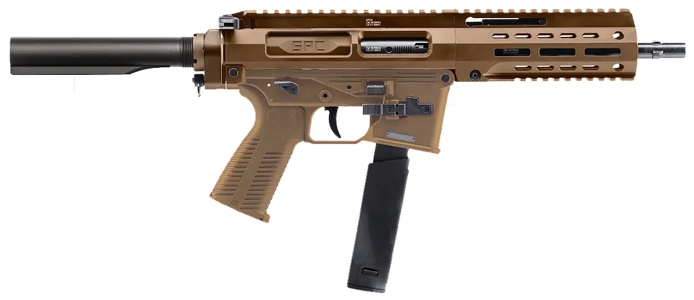B&T SPC10 10mm Auto Pistol, Coyote Brown, 30+1 Capacity, Glock Mag Compatible