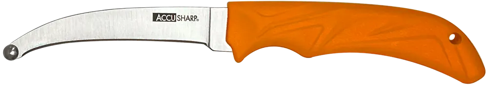 AccuSharp 734C AccuZip 4" Stainless Steel Blade with Blaze Orange Anti-Slip Handle