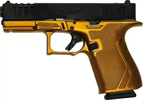 BLK SLIDE GALAXY COPPER FRAME GLFA 19 STRIKER 9MM 4" 15 ROUNDS