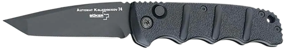 Boker Kalashnikov Tanto Knife with Black D2 Steel Blade and Aluminum Handle