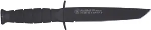 6" Blackened Fixed Blade Tanto Survival Knife