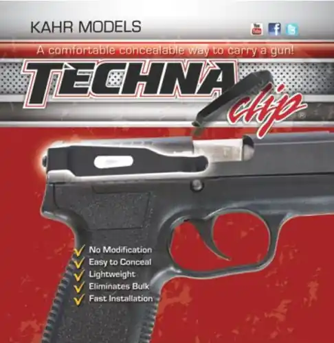 KAHR RIGHT SIDE TECHNA CLIP HANDGUN RETENTION SYSTEM