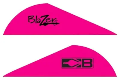 100 Pack of 2" Solid Hot Pink Bohning Blazer Vanes