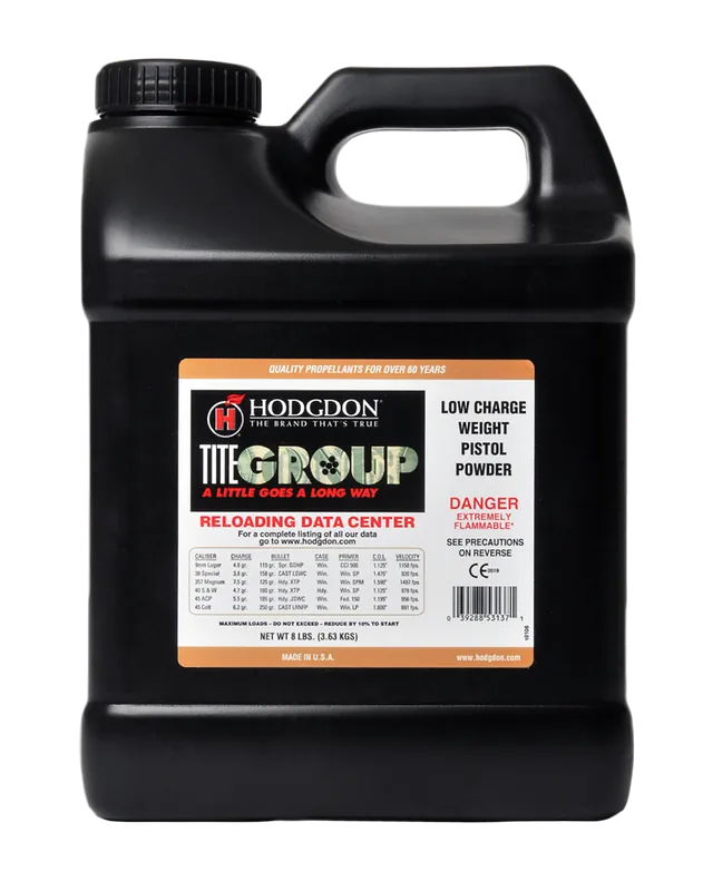 Hodgdon TG8 Tite Group Smokeless Pistol Powder - 8 lbs