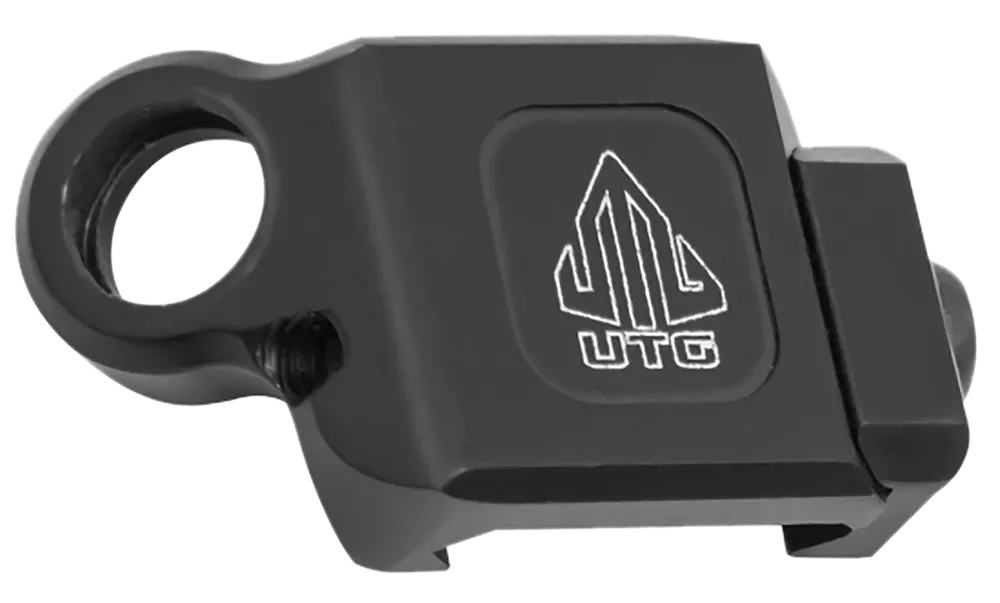UTG TLSWPM01 Black Aluminum Angled QD Sling Swivel Adapter for Picatinny Rails