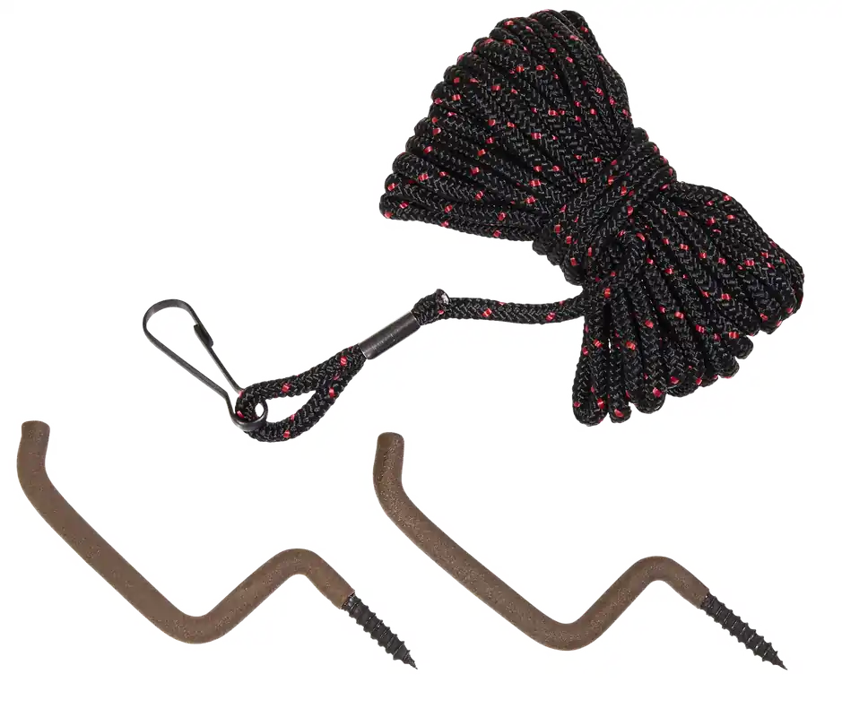 Allen 54 Bow & Gun Rope Treestand with 2 Hangers - Black/Red, 20' Long
