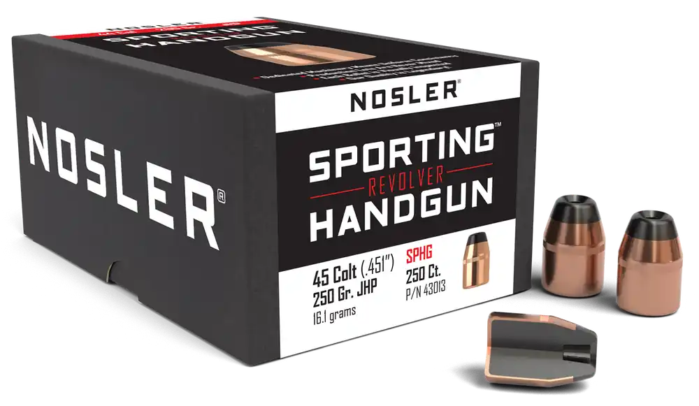 Nosler 43013 45Colt 250gr JHP Sporting Handgun Ammo 100/Box