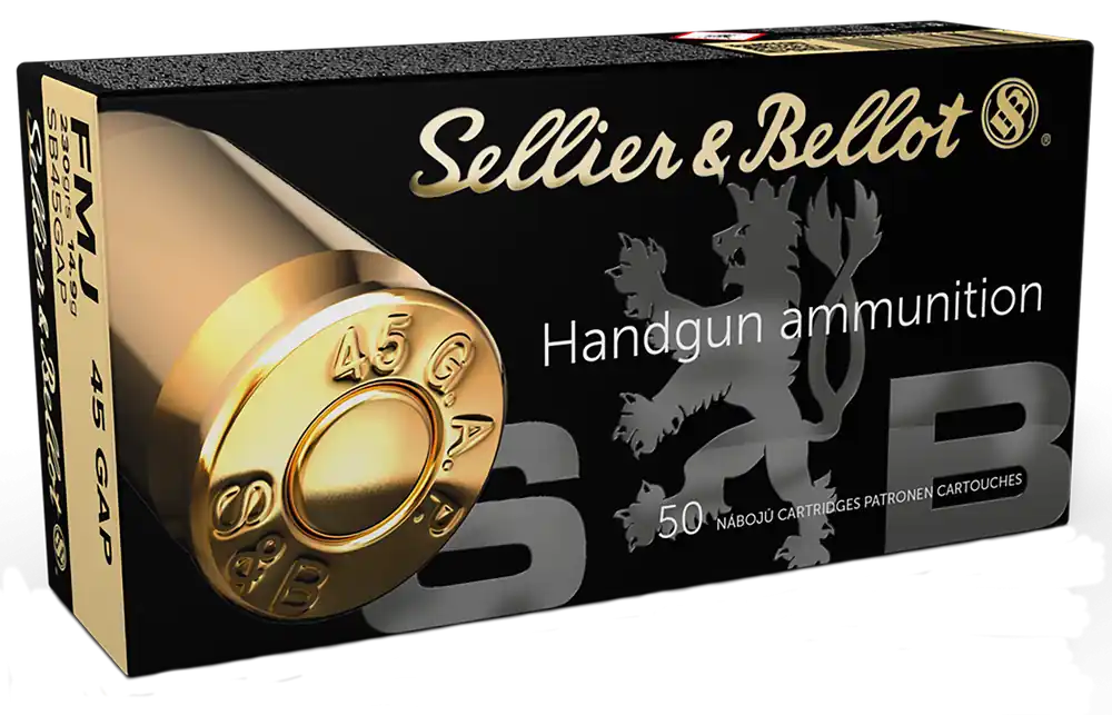 Sellier & Bellot SB45GAP 230gr FMJ Handgun Ammo - 50 Rounds per Box