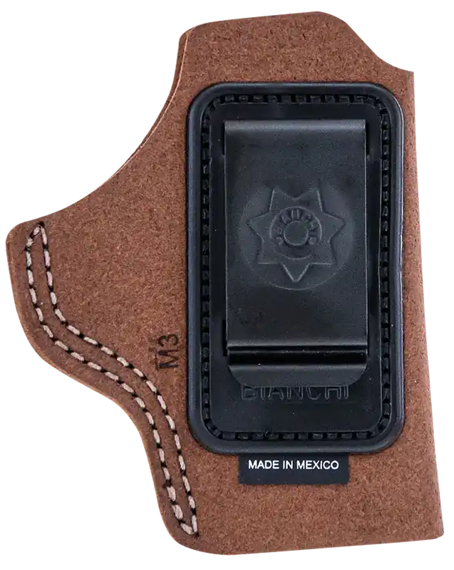 Bianchi 10381 6C IWB Tan Leather Belt Clip for 2" Barrels - Ruger/Colt/Charter Arms Left Handed