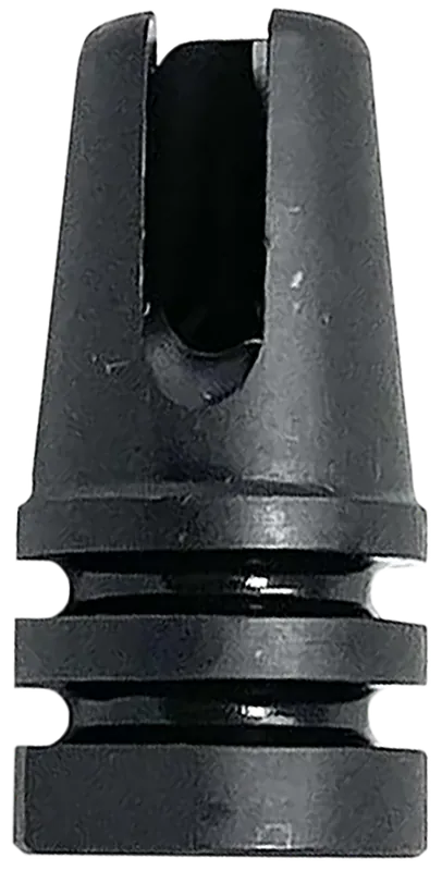 Lead & Steel LLC M16A1 Style Flash Suppressor 1/2"-28 TPI Black 4140 Steel Three Prong