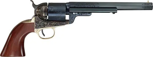 Cimarron 1851RM WB Hickok 38SPL Charcoal Blued Engraved Revolver