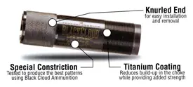 CLOUD 12GA Long-Range Accu-Mag Carlson's Choke Tube - Black