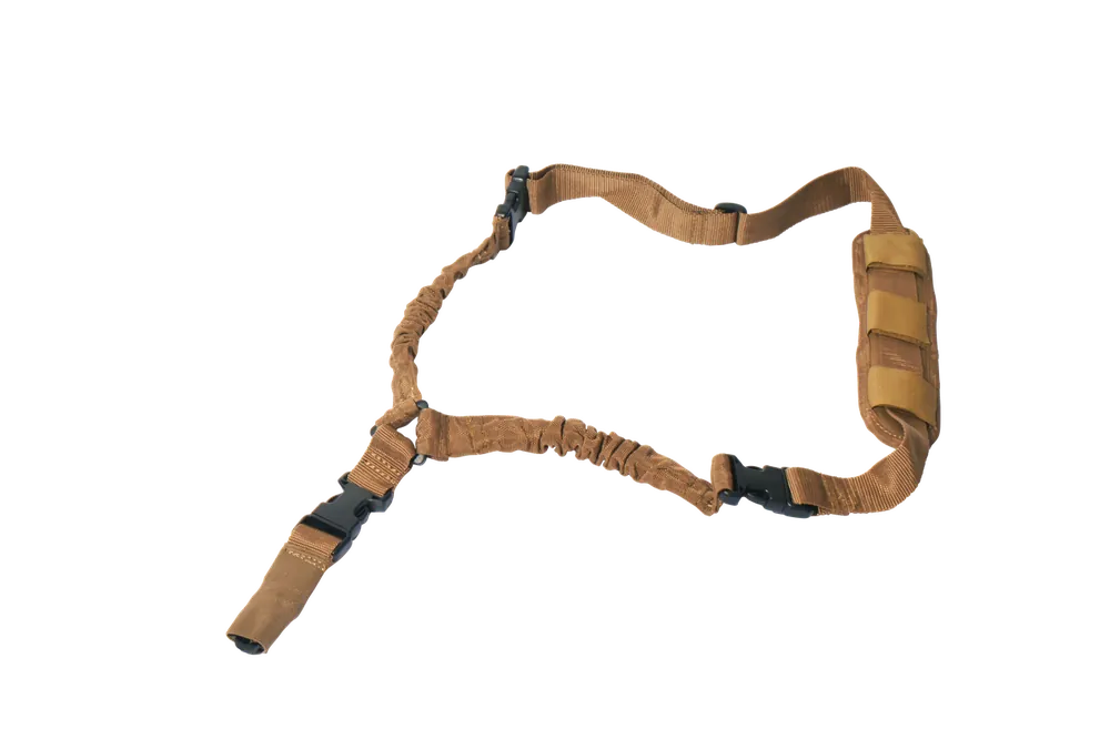 Rukx Gear Tactical Single Point Sling - Adjustable Tan Nylon Bungee