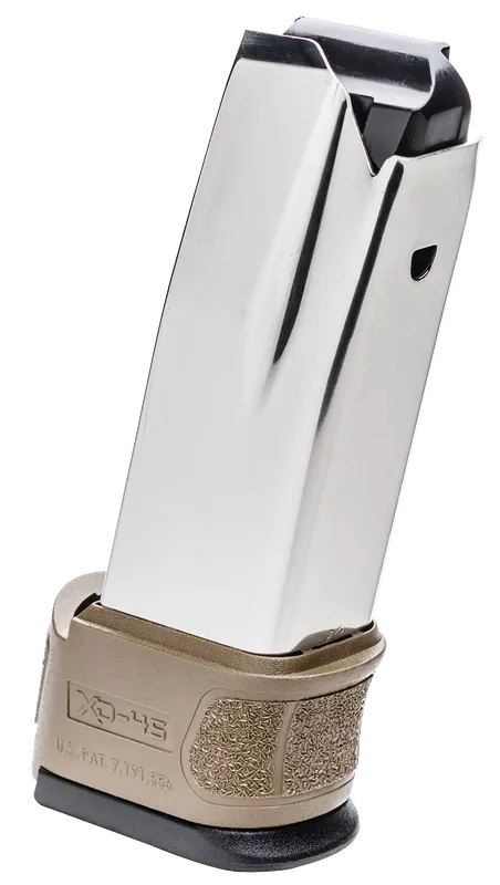 Springfield Armory XD Mod2 .45 ACP 13-Round Stainless Steel Magazine - FDE