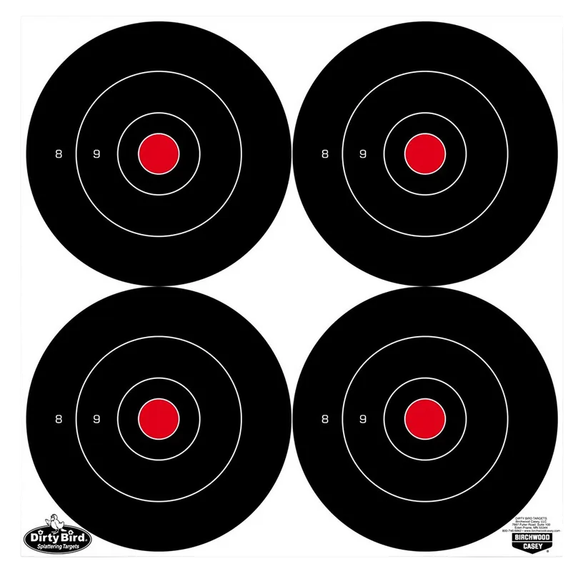 Birchwood Casey Dirty Bird 6" Bullseye Target, 100 Pack