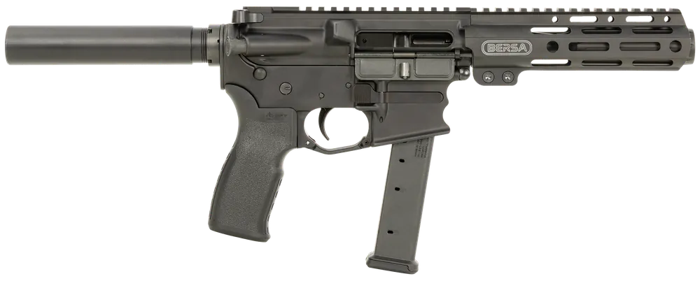 Bersa AR9 9mm Luger Pistol with 33+1 Capacity and KAW Valley Compensator