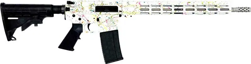 16" Stainless Steel Barrel AR15 White Splatter .223 Wylde