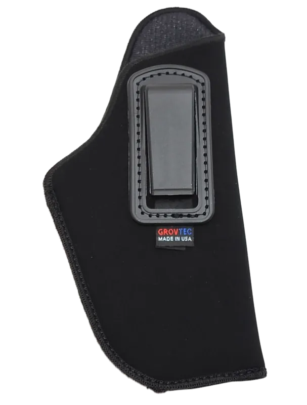 GrovTec US Inc GTHL14115R IWB Holster for Large Semi-Auto 3-4" Barrel, Right Hand, Black Suede