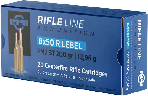 20-Round Box of 8x50R Lebel 200gr FMJ Ammunition