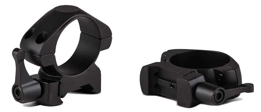 Konus 7407 Matte Black 1" Quick Release Medium Steel Rings 0 MOA