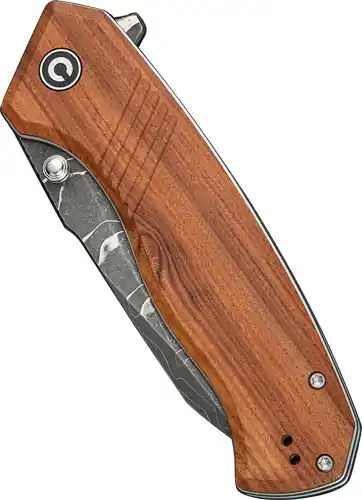 CIVIVI Placoide 3.67" Wood/Damascus Blade Liner Lock Knife
