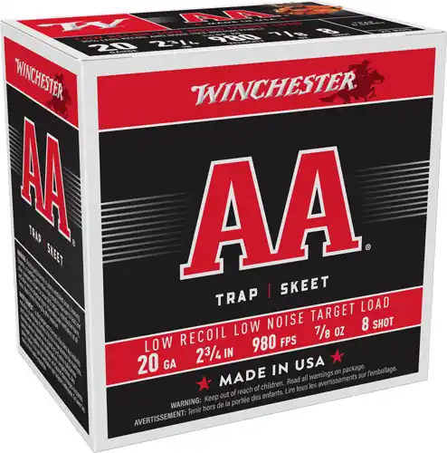 Winchester AA 20GA 2.75" 7/8oz 890FPS 250 Round Case Lot #8